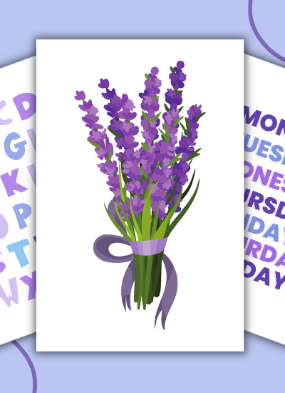 8 Minimalist Purple Nursery Printables