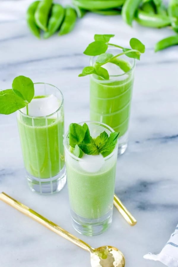 CHILLED PEA SOUP SHOOTERS