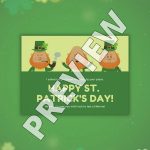 CREAM AND GREEN ST. PATRICK'S DAY CARD