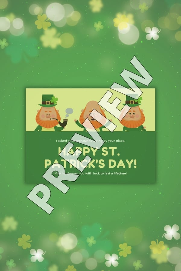 CREAM AND GREEN ST. PATRICK'S DAY CARD