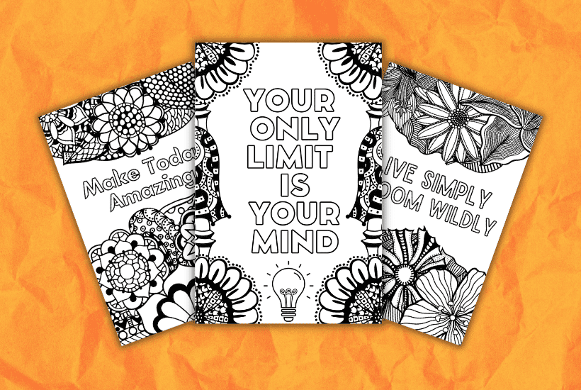 10 Inspirational Printable Quote Coloring Pages