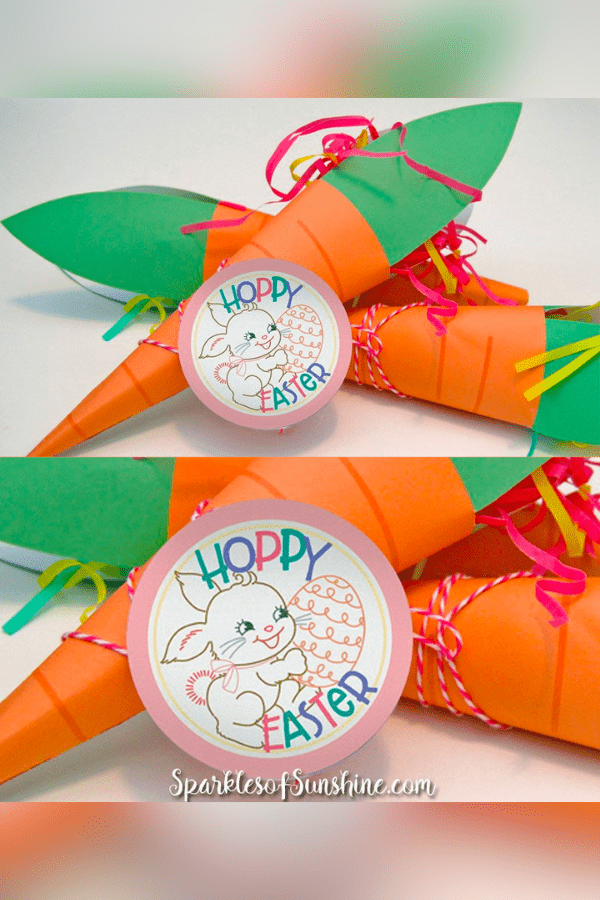Cute Carrot Easter Cones