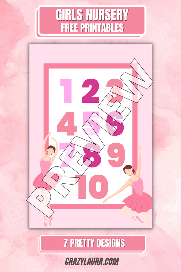 7 Pretty Girl Nursery Printables To Show Off - Crazy Laura