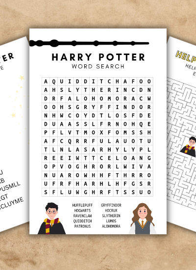 3 Free Harry Potter Printable Games To Try