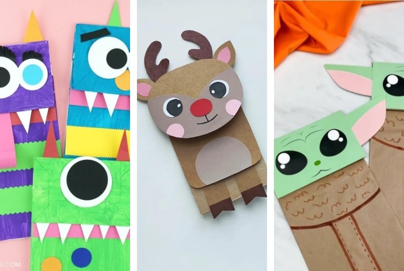 30+ Adorable Paper Bag Puppets for Kids To Get Creative