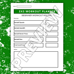 4 Free Printable 5x5 Workout Planner