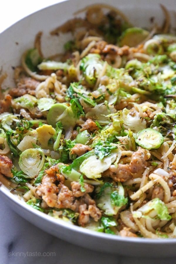 BRUSSELS SPROUTS AND SAUGE PARSNIP PASTA