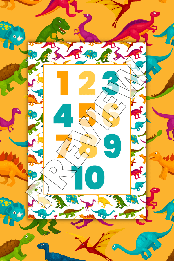 Dinosaur & Numbers Design