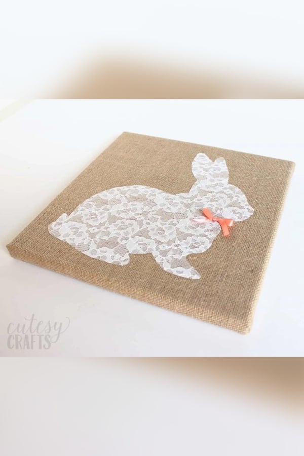 LACE BUNNY CANVAS CRAFT