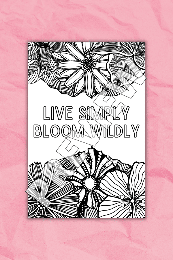 Live Simply, Bloom Wildly Printable