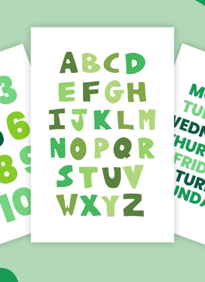 6 Free Minimalist Green Nursery Printables