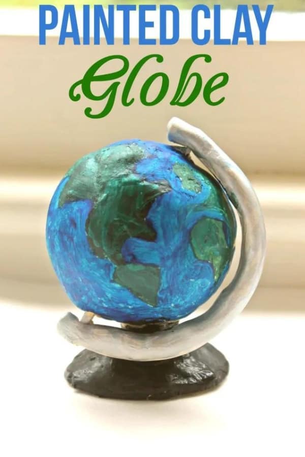 PAINTED CLAY GLOBE