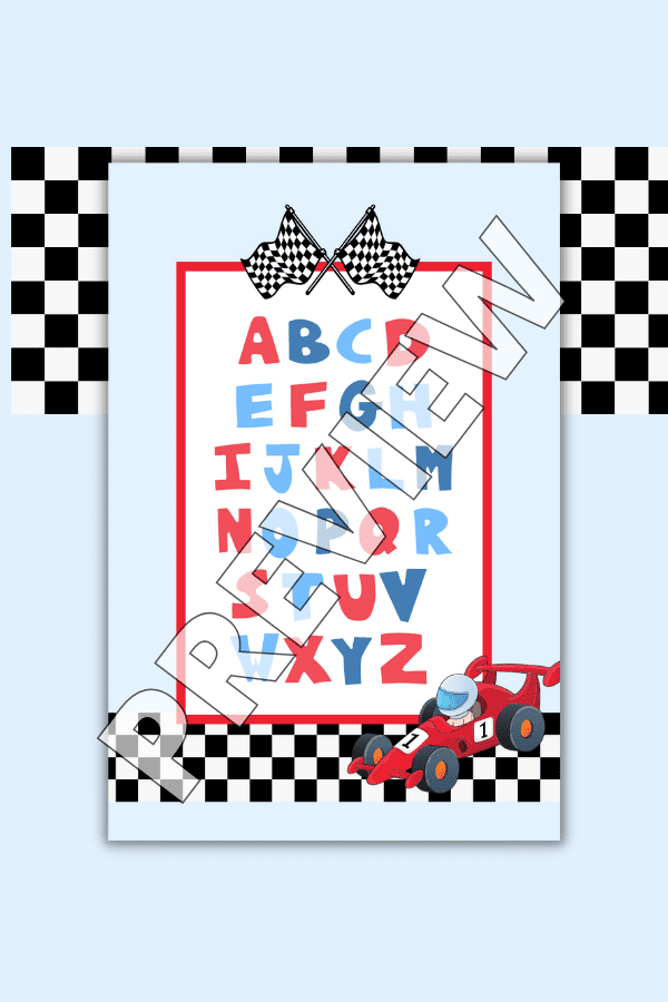 Race Car & Alphabet Design