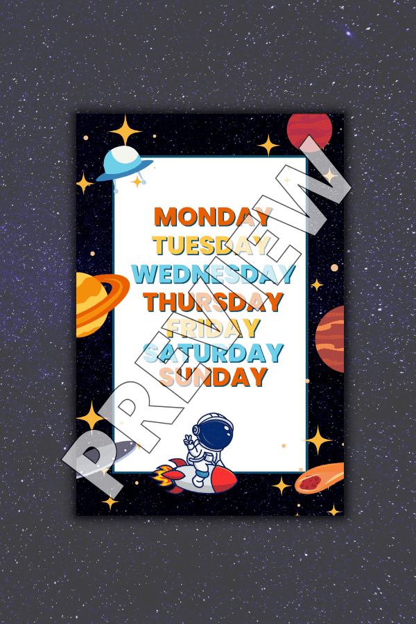 Space & Days of The Week Design