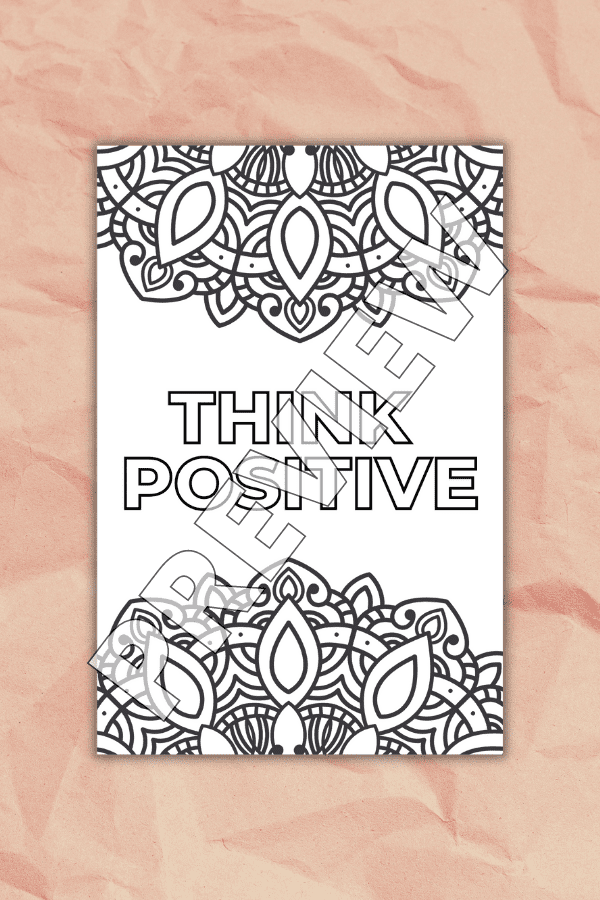 Think Positive Printable