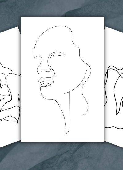 15 Free One Line Drawing Printable