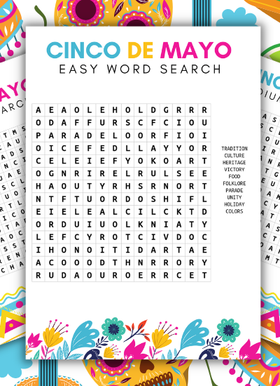 3 Free Word Search Cinco De Mayo Printables