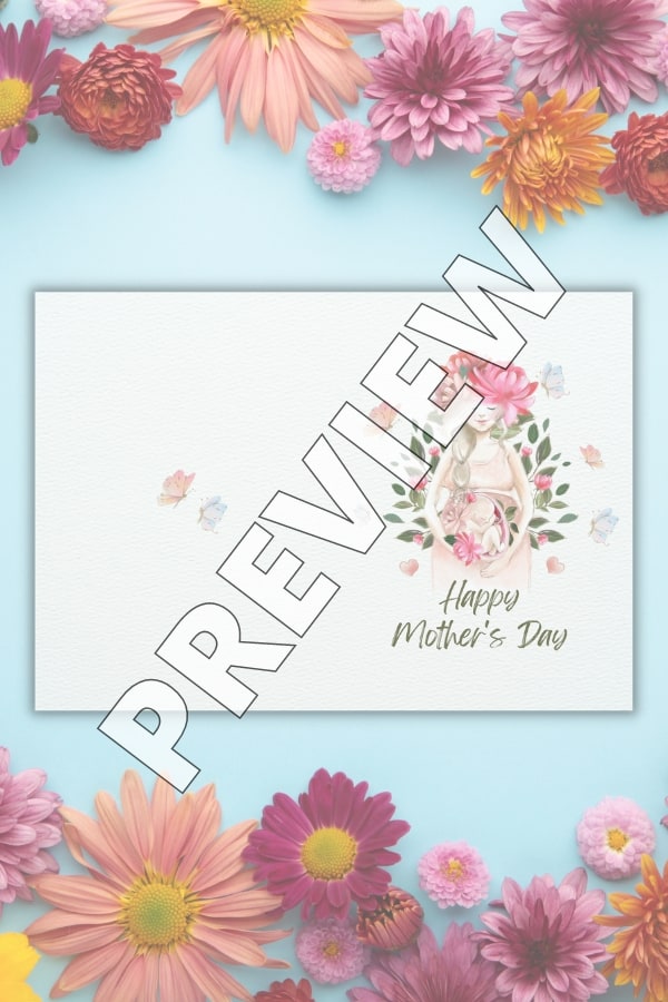 MODERN WATERCOLOR EARTH TONE HAPPY MOTHER'S DAY FOLDED CARD