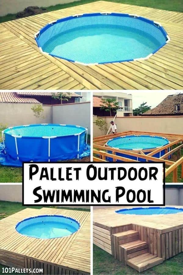 PALLET OUTDOOR SWIMMING POOL