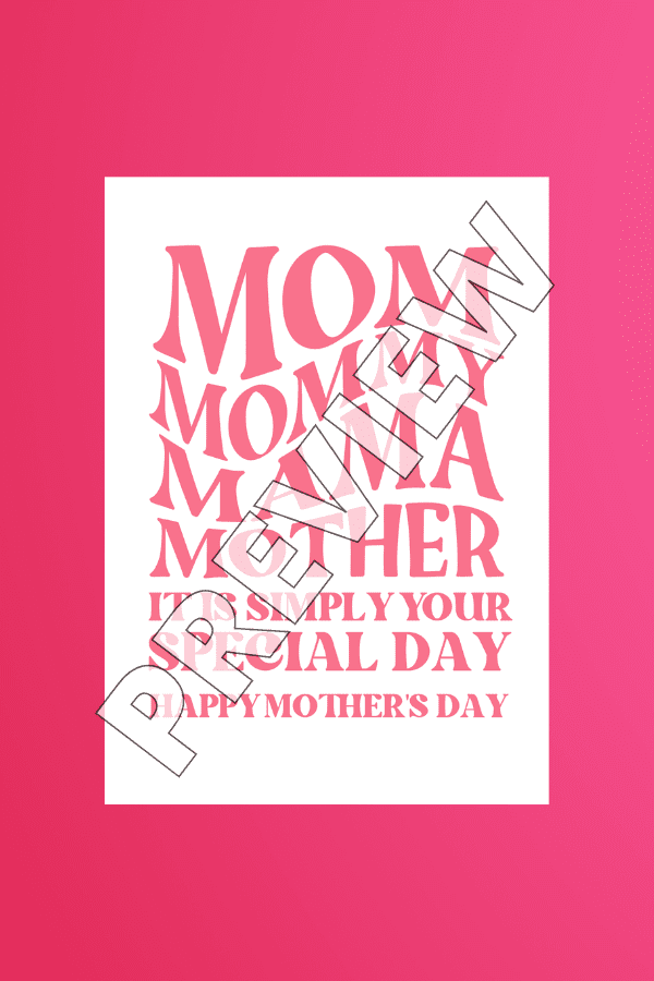 Special Day Mother's Day Greeting Card