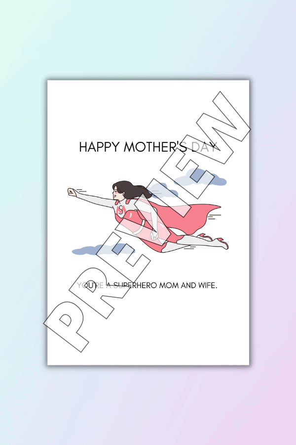 Superhero Mother's Day Greeting Card