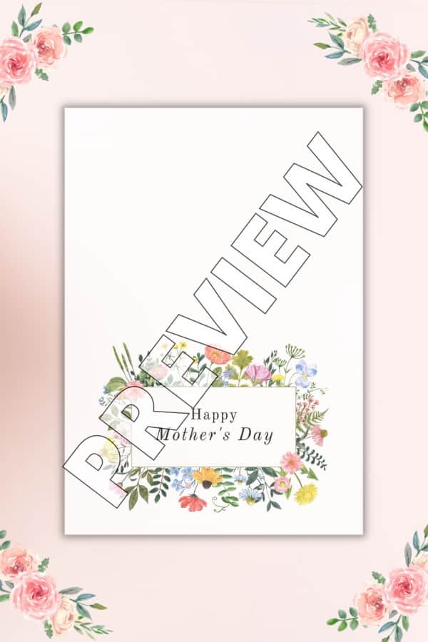 WATERCOLOR WILDFLOWER HAPPY MOTHER'S DAY FOLDED CARD