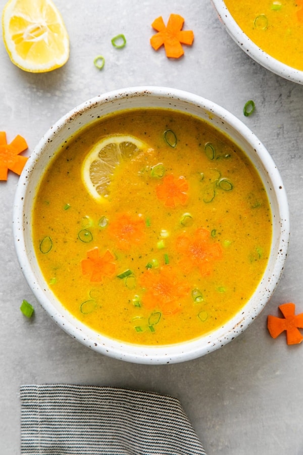 CARROT GINGER ZUCCHINI SOUP