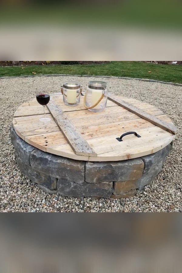 DIY FIRE PIT TABLE COVER