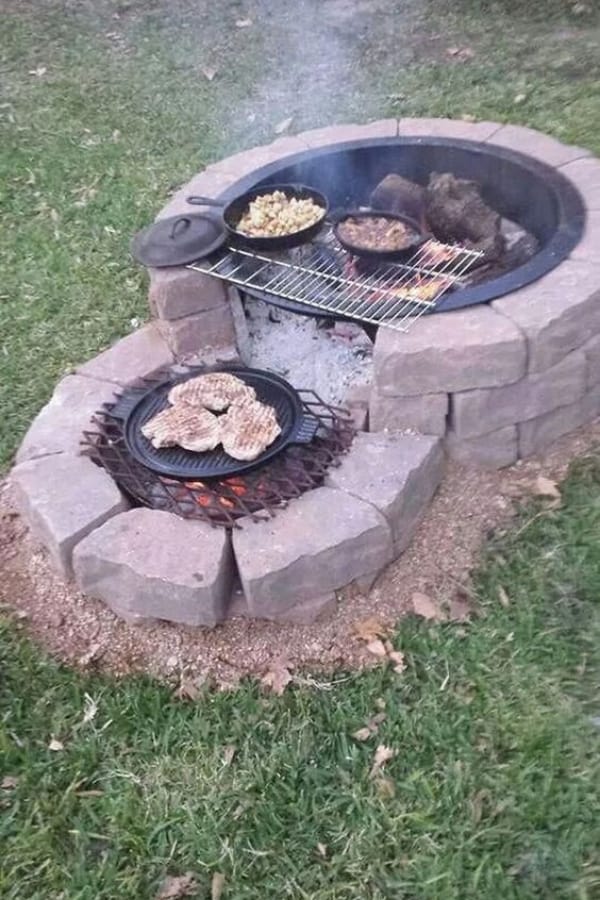 DOUBLE GRILL FIRE PIT