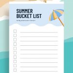 List of FREE Summer Bucket List Printables