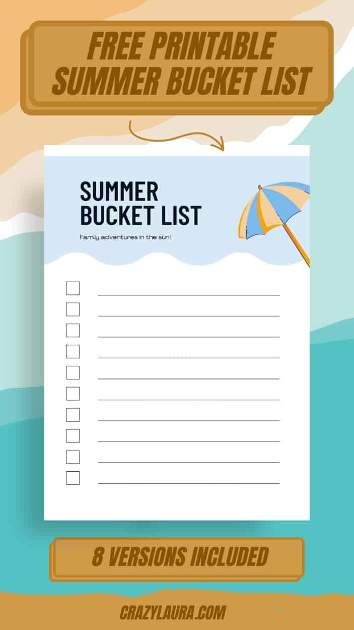 List of FREE Summer Bucket List Printables