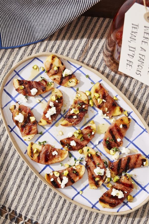 GRILLED APPLES WITH PROSCIUTTO AND HONEY