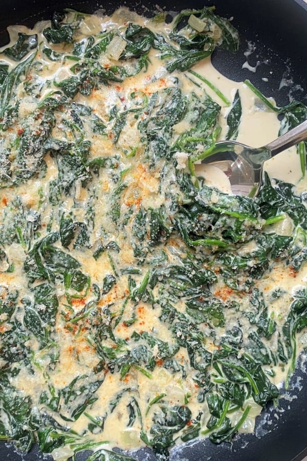 KETO CREAMED SPINACH WITH BOURSIN