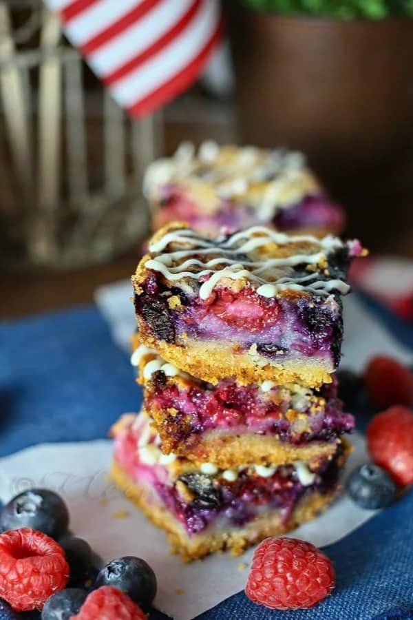 RED, WHITE, & BLUEBERRY PIE BARS