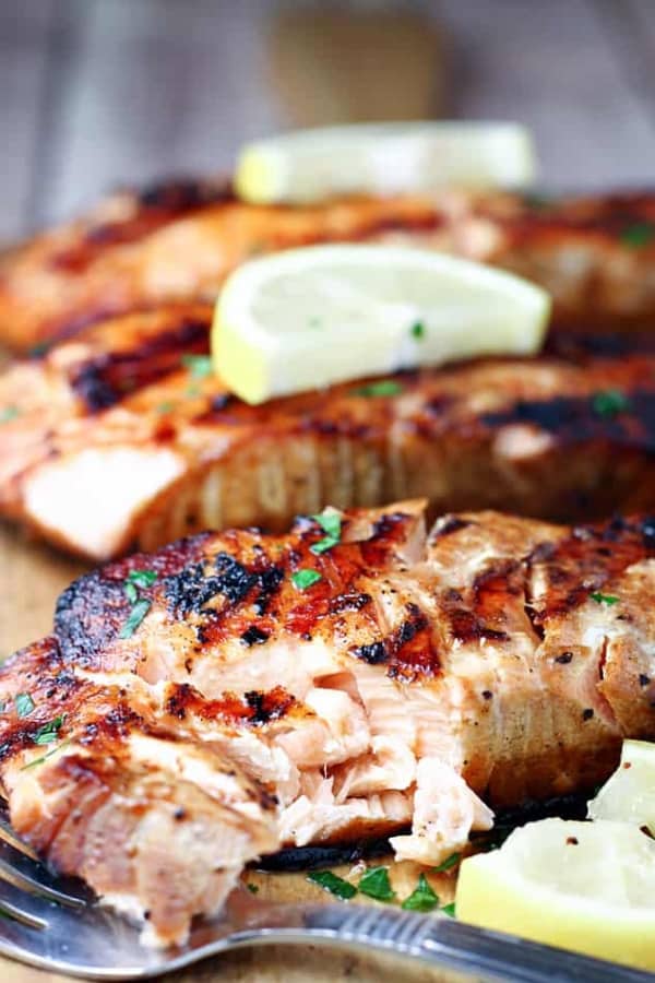 SOY SAUCE AND BROWN SUGAR GRILLED SALMON