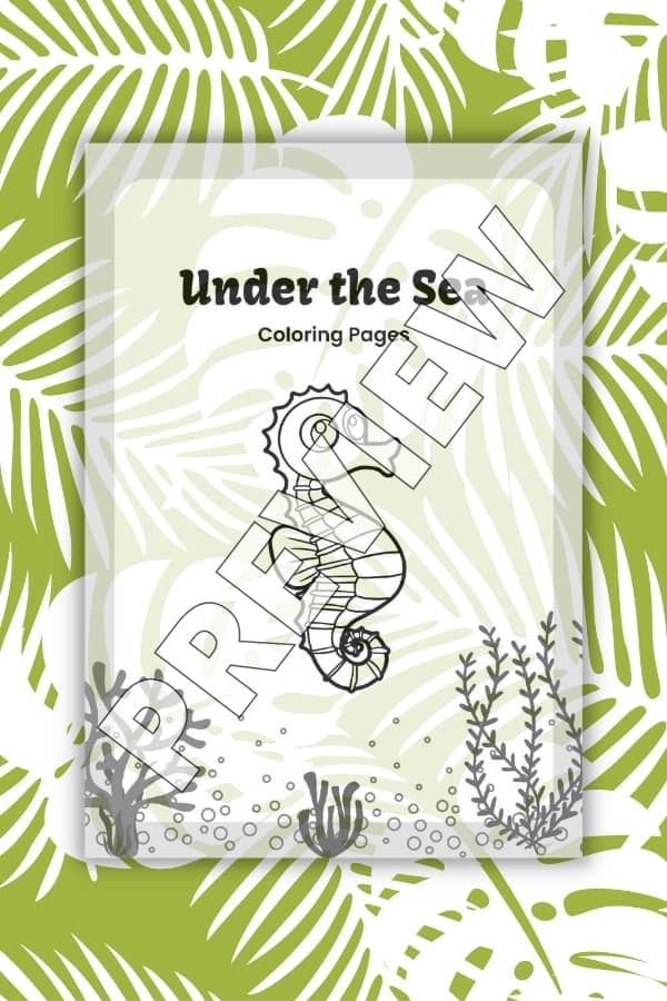 UNDER THE SEA COLORING PAGES WORKSHEET