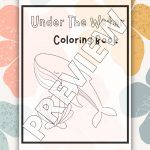 UNDER THE WATER COLORING PAGES