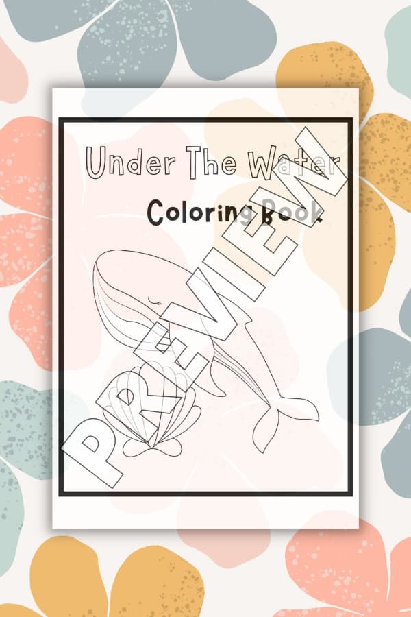 UNDER THE WATER COLORING PAGES