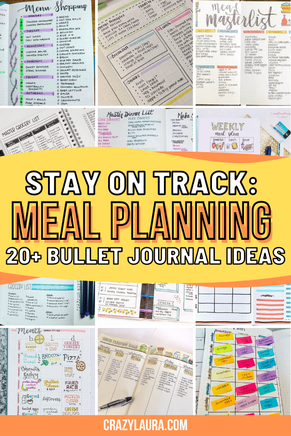 Stay on Track: 20+ Meal Planning Bullet Journal Ideas