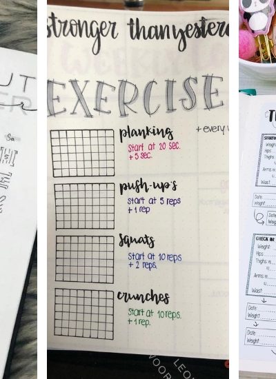 15+ Inspiring Bullet Journal Fitness Spread Ideas