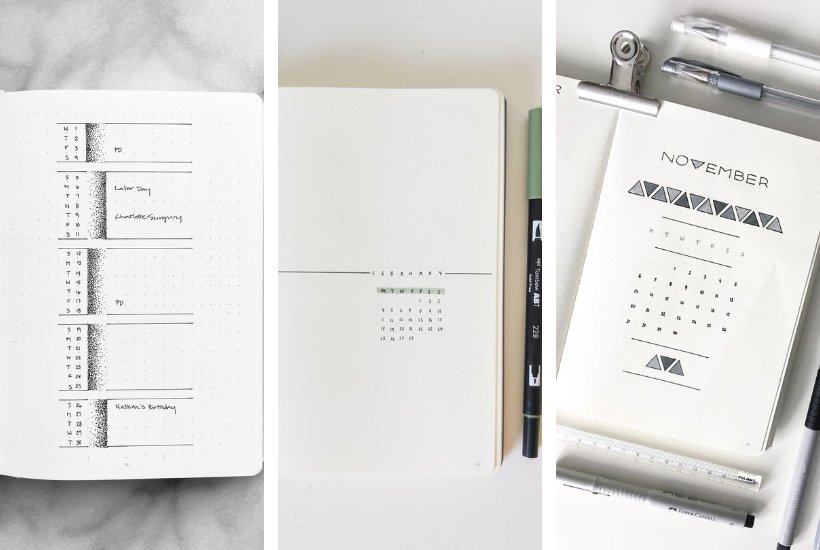 20+ Simple Minimalist Monthly Bullet Spreads For 2024
