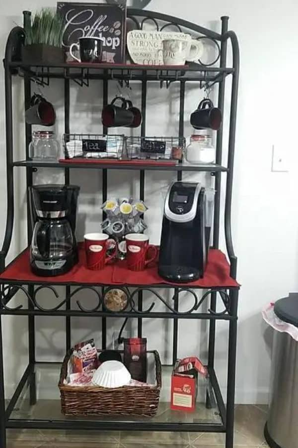 COFFEE STATION WITH AN IRON RACK