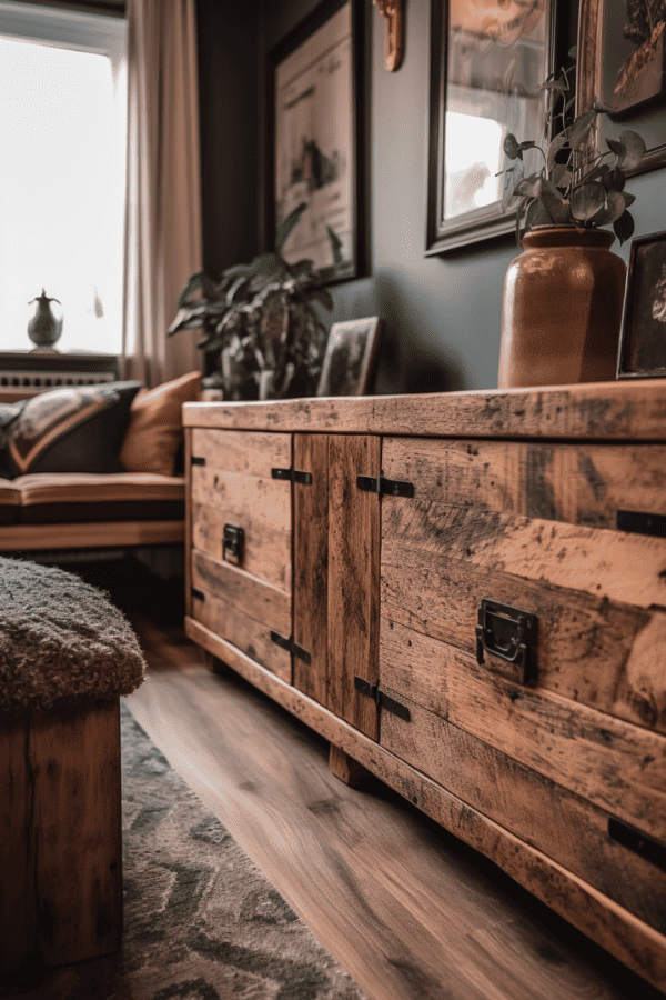Distressed wood furniture