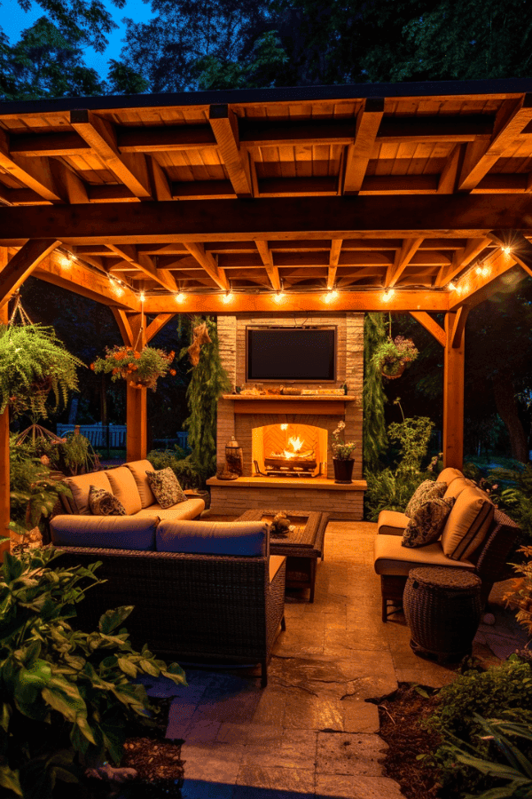 Pergola with an Entertainment system