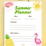 List of Free Printable Summer Planners