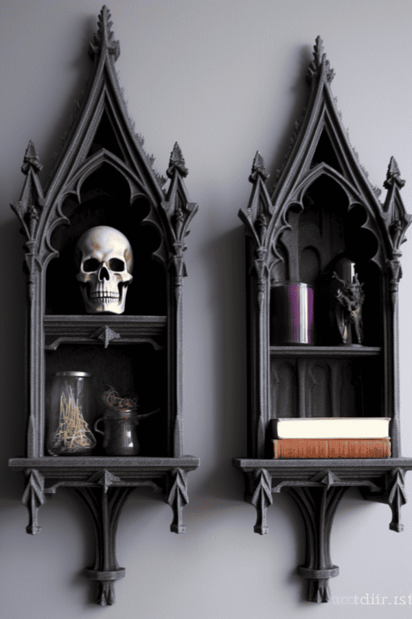Gothic-Inspired Wall Shelves
