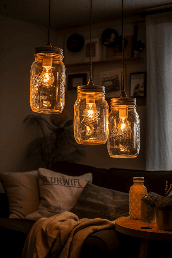 Mason jar pendant lights