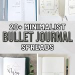 List of the best Minimalist Bullet Journal Monthly Spreads for Non-Artistic People