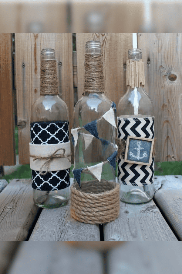 Nautical Wine Bottle Upcycle