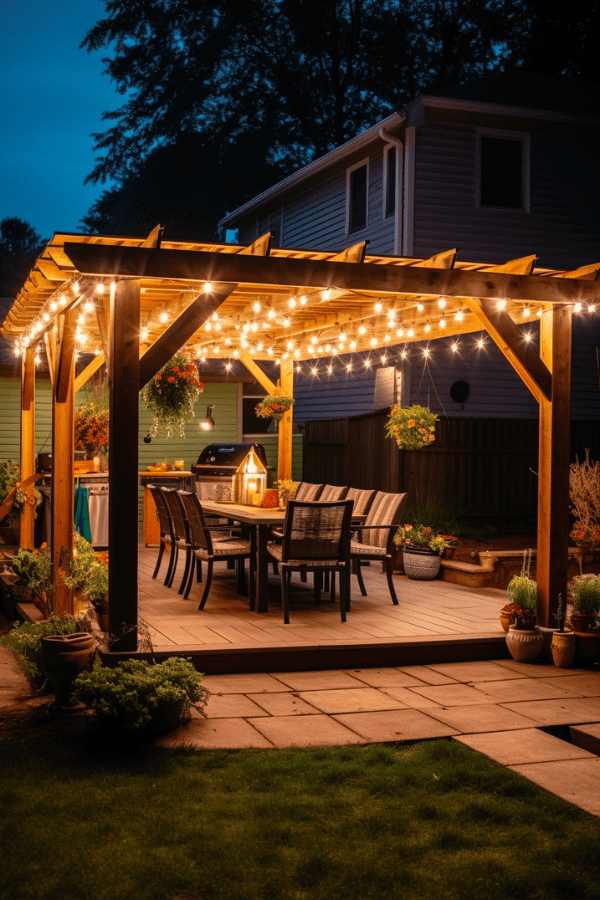 Pergola With String Lights